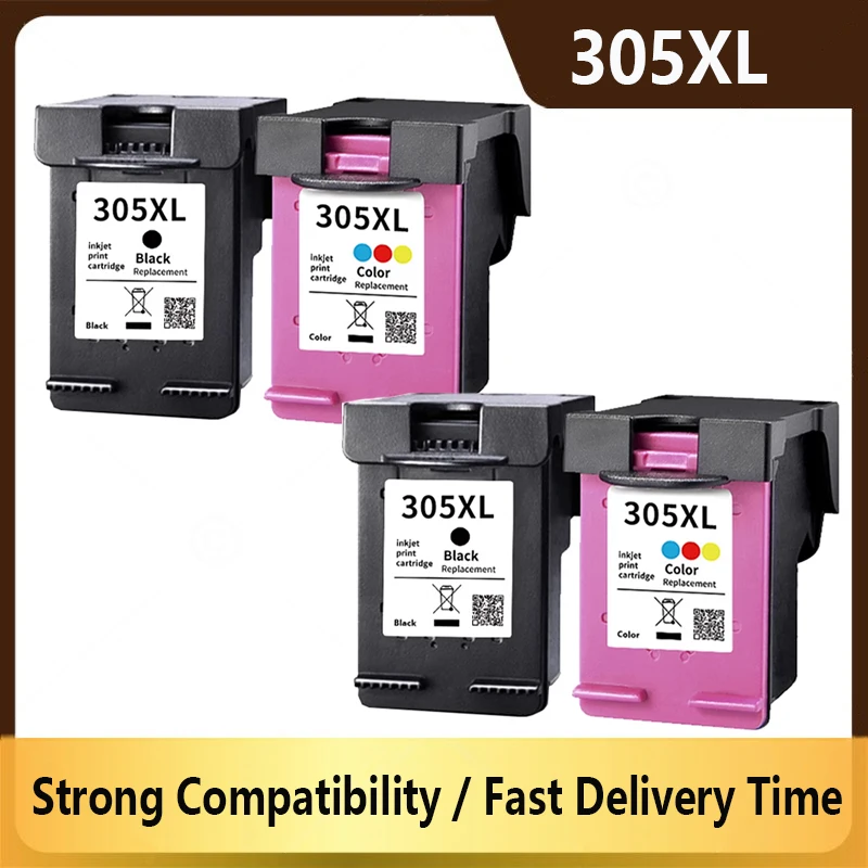 Replacement Compatible For HP 305 XL For HP305 For HP305XL 305XL Ink Cartridge For HP DeskJet 2710 2720 4110 4120 4130 Printer